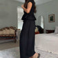 Damen-Zweiteiler: Gesmokte Bluse & Hose mit weitem Bein