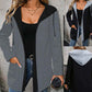 Fashion Color-blocked Hooded Zip-up Jacket
