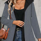 Fashion Color-blocked Hooded Zip-up Jacket