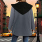 Fashion Color-blocked Hooded Zip-up Jacket