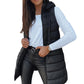❄️ Lange Pufferweste für Damen 👗 | Einfarbig | Ärmellos | Mit Kapuze | Winterkleidung 💕