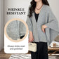 ✨ Damen Elegante Strick-Cardigan-Cape · Warme Modische Strickjacke mit Cape-Design