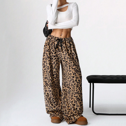 🎄❄️ 50 % Rabatt zu Weihnachten!💥🐆 Weite Hose mit Leopardenmuster für Damen💝