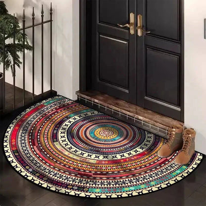 💖Heißer Verkauf 49% RABATT💖Boho-Stil halbkreisförmige Türmatte - rutschfeste weiche Bodenmatte