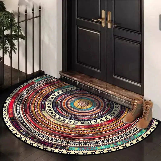 💖Heißer Verkauf 49% RABATT💖Boho-Stil halbkreisförmige Türmatte - rutschfeste weiche Bodenmatte