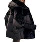 🔥Damen Oversized Pufferjacke mit Kapuze im Patchwork-Design🔥