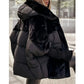 🔥Damen Oversized Pufferjacke mit Kapuze im Patchwork-Design🔥