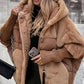 🔥Damen Oversized Pufferjacke mit Kapuze im Patchwork-Design🔥