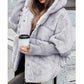 🔥Damen Oversized Pufferjacke mit Kapuze im Patchwork-Design🔥