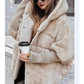 🔥Damen Oversized Pufferjacke mit Kapuze im Patchwork-Design🔥