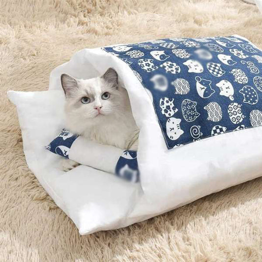 Pousbo® Bewegliches Winter-Warmes Katzenhaus Kleines Haustierbett