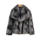 Damenmodejacke aus warmer Kunstfelloptik
