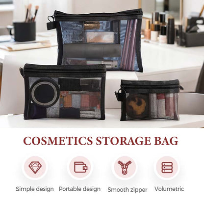 Portable Mesh Cosmetics Storage Bag