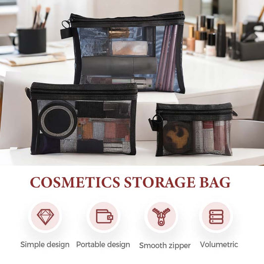 Portable Mesh Cosmetics Storage Bag