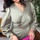 V-Neck Belted Wide-Leg Jumpsuit for Women
