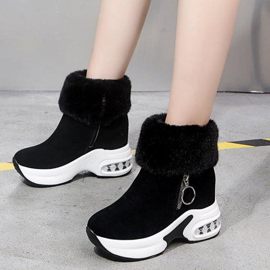 🔥Begrenzte Stückzahl verfügbar 50 % Rabatt✨Damenstiefeletten mit dicker Sohle und Futter👢