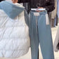 Damen 3-teiliges Freizeit-Set – Sweatshirt, Weste & Jogginghose für Herbst und Winter