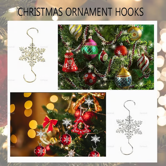 Christmas Snowflake Metal S-Shaped Hanging Ornament